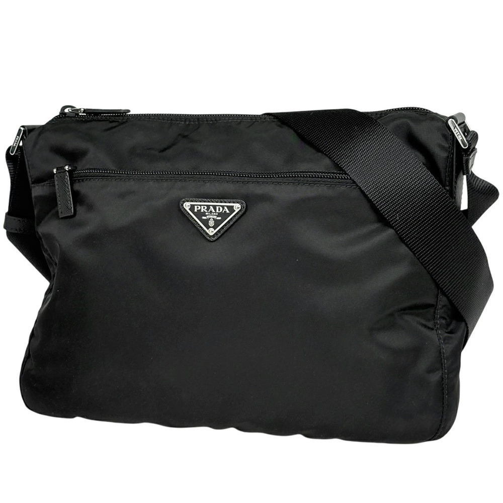 Prada Plate Shoulder Bag Nero Black